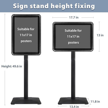 STANDNEE Poster Stand Holder Pedestal Floor Standing Sign Holder 11"x 17" - Image 4