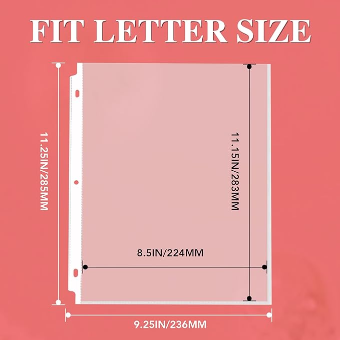 600 Pack Sheet Protectors 8.5 x 11 inch Clear Page Protectors - Image 3