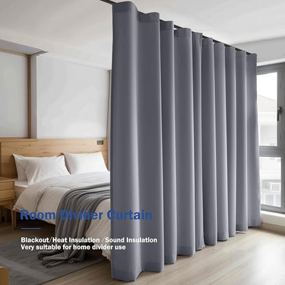 Cbsroro Room Divider Blackout Curtain Track Curtains Wall Dividers Panels Screen - Image 7