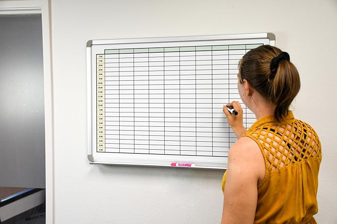 30 Minute Schedule with Color Whiteboard 48" x 36" - Image 4