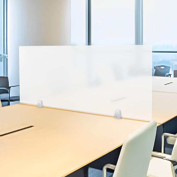 Desk Divider, Acrylic Desk Privacy Panels, Privacy Desk Screen, Frosted Acrylic by ZeStarDair