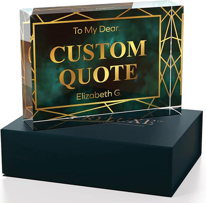 Personalized Gifts, Custom Quote Block Letter Board, Crystal-Clear Acrylic - Image 2