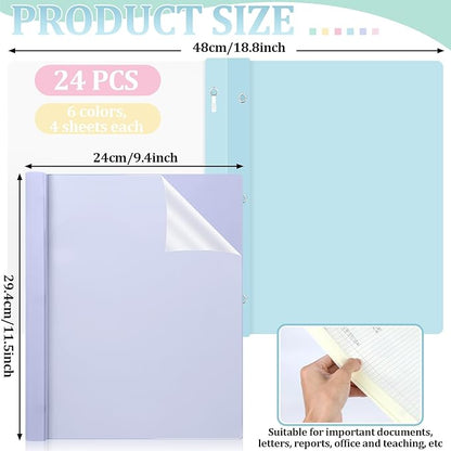 24 PCS Pastel Plastic Report Covers - Image 2