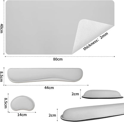 Bloss Leather Desk Pad and Keyboard Wrist Rest, Large Mouse Pad + Keyboard - Image 5