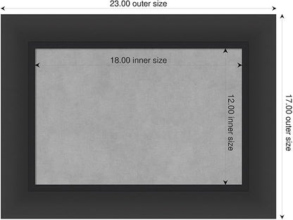 Amanti Art Black Framed Magnetic Board 17x23 Small Vision Board - Image 2