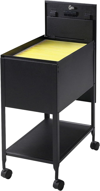 Lorell Standard Lock Mobile File Black 28.35" x 16.54" x 6.50" by Lorell