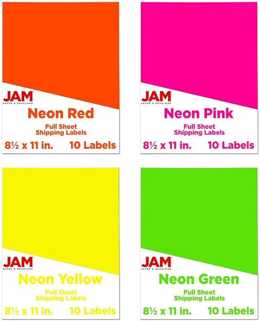 JAM PAPER Full Sheet Shipping Labels by JAMPaper