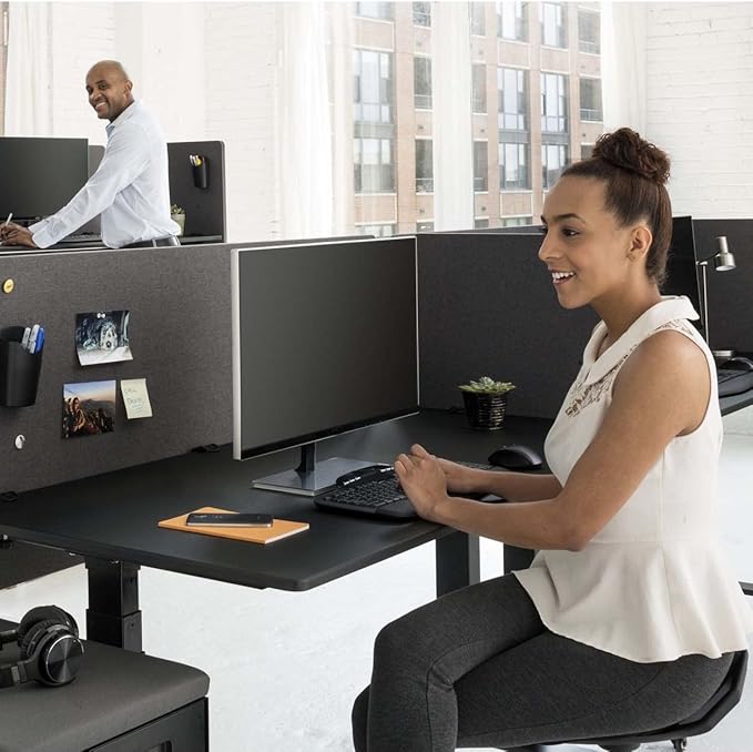 Stand Up Desk Store ReFocus Clamp-on Acoustic Desk Divider Privacy Panel That - Image 3
