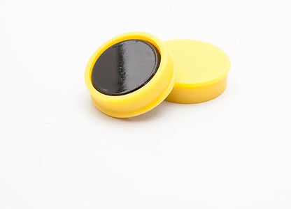 Bullseye Office 24 Round Black Fridge Magnets, Button Shaped, Small Colorful - Image 4