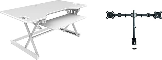 Rocelco 46" Large Height Adjustable Standing Desk Converter by Rocelco