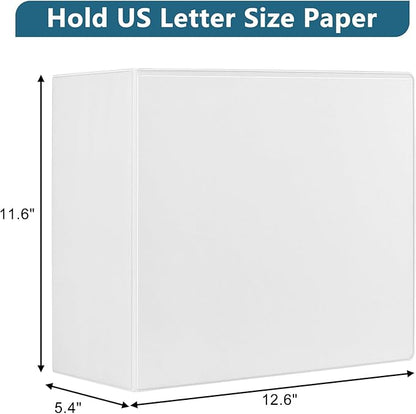 CIXILDTS 5-Inch 3 Ring Binder, Standard 5" Slant-D Ring Binder Fit Letter Size - Image 2