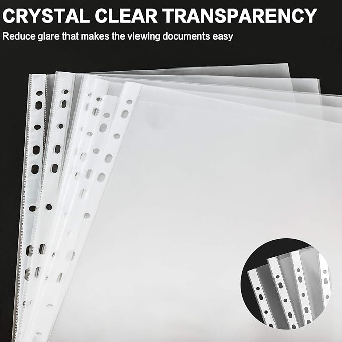 Sheet Protectors, PANDRI 700 Pack Clear Heavy Duty Plastic Page Protectors - Image 5