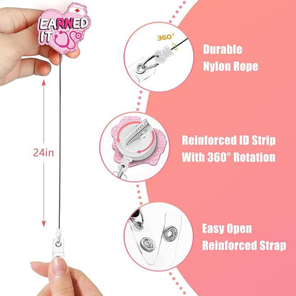 Aoryalps Earned IT Retractable Badge Reel Holder Retractable - Image 5