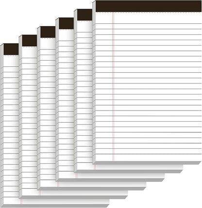 Nichela 5" x 8" Note Pads 6 Pack of Legal Pads Narrow Ruled Notepad by Nichela
