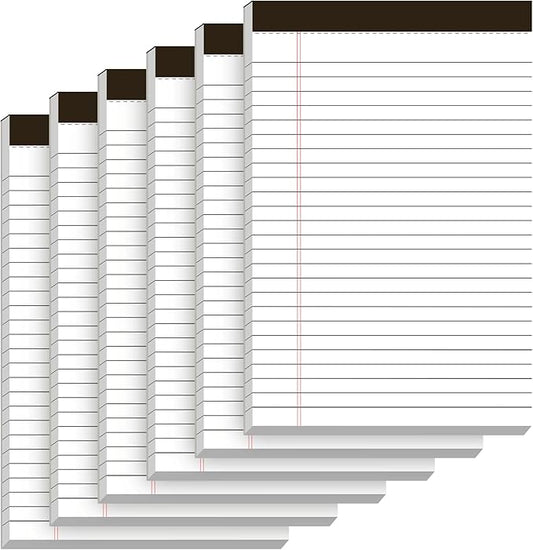 Nichela 5" x 8" Note Pads 6 Pack of Legal Pads Narrow Ruled Notepad by Nichela