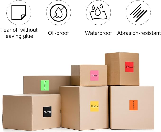 PATIKIL 2 x 3 Inch Rectangle Inventory Color Coding Labels 1 Roll, Square - Image 5