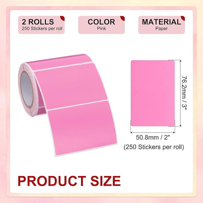 PATIKIL 2 x 3 Inch Rectangle Inventory Color Coding Labels 2 Roll, Square - Image 2