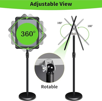 INNOVSIGN 2Packs Adjustable Pedestal Sign Holder Stand 11''x17'', Floor - Image 4
