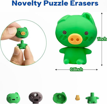 Gomimeor 65 Pcs Animal Erasers for Kids, Pencil Erasers Bulk, Cute Animal - Image 6
