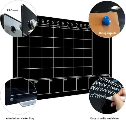 JYYPWB Magnetic Glass Whiteboard 36X24 Monthly Planner Calendar Dry Erase Board - Image 3