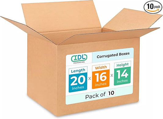 Large Shipping & Moving Boxes 20x16x14 inches by IDLPackaging