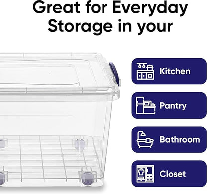 Superio Storage Bins with Lids, Stackable Totes, BPA Free, Odor Free, Organizer - Image 4