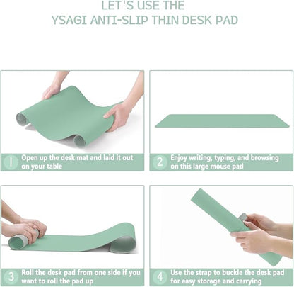 YSAGi Non-Slip Leather Desk Pad L Size, Waterproof Laptop Computer Desk - Image 7