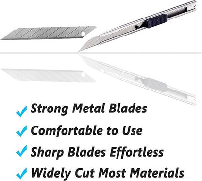 WEKOIL 9mm Snap Off Utility Knife 3 Pack High Hardness Retractable Box Cutters - Image 4