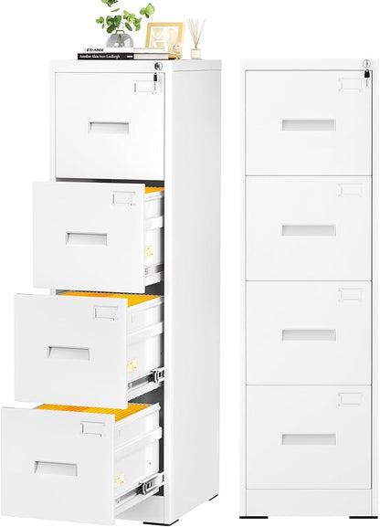 INTERGREAT 4 Drawer File Cabinet, Tall Locking File Cabinets by INTERGREAT