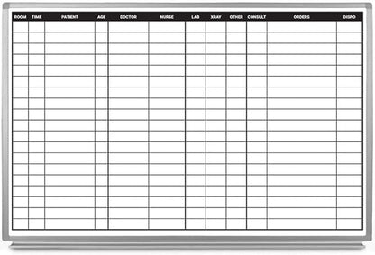 ER Dry-Erase Hospital Whiteboard 48" x 36" by CreativeSafetySupply