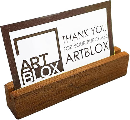 Artblox Personalized Office Desk Name Plate and Business Card Holder | Clear - Image 4