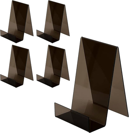 ZOEY Acrylic Book Stand with Ledge Clear Black Display Easels Plate by ZOEY