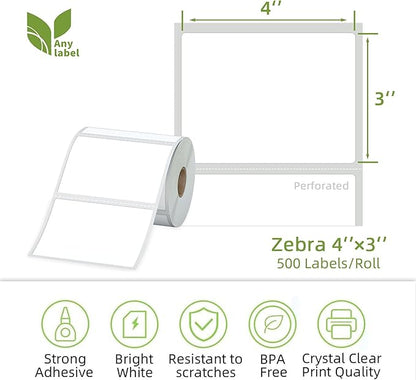 4" x 3" Direct Thermal Labels, Thermal Printer Labels - Image 2