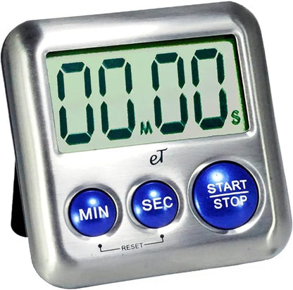Elegant Digital Kitchen Timer Stainless Steel by eTradewinds
