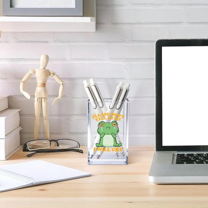 Vgrti Please Don't Yell at Me I Will Cry Acrylic Cosmetic Pencil Pen Holder Cup - Image 4
