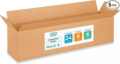 Long Moving & Shipping Boxes 24 x 6 x 6 inches by IDLPackaging