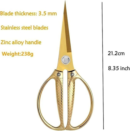 Large Ribbon Cutting Scissors, Heavy duty gold stainless steel scissors - Image 2