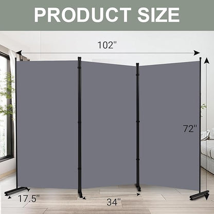 Room Divider 6FT Single Panel Privacy Screen, Portable Room Partitions and - Image 6