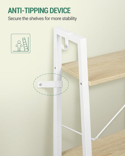 Hzuaneri Ladder Shelf, Bookshelf Bookcase, Freestanding Corner Storage Shelve - Image 4