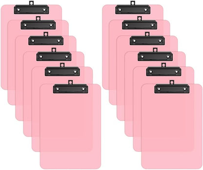 Zoenley A4 Plastic Clipboard Set of 12, A4 Clear 8.5 x 11 Clip Board by Unknown
