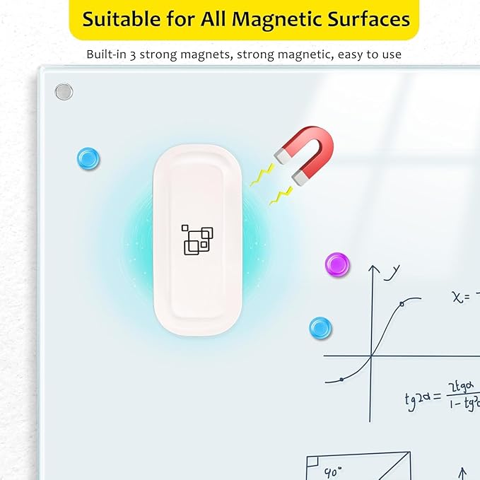 maxtek Magnetic Dry Erase Eraser Bulk, Glass Whiteboard Eraser - Image 3