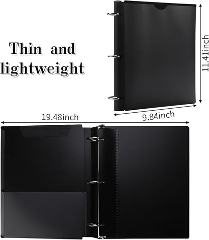 Tashkummy 360° Pivotable 3 Ring Binder, Upgraded Foldable Binders 1 inch 6 Pack - Image 2