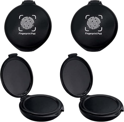 Fingerprint Ink Pad 2 Pack Black Thumbprint Ink Pad by Keepsweat