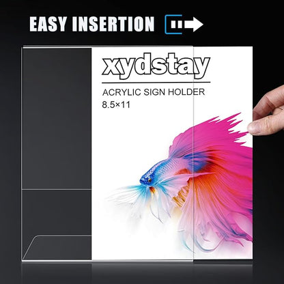 xydstay 12pack 8.5x11 Acrylic, L Shape Clear Plastic, Menu Holder, Unbreakable - Image 8