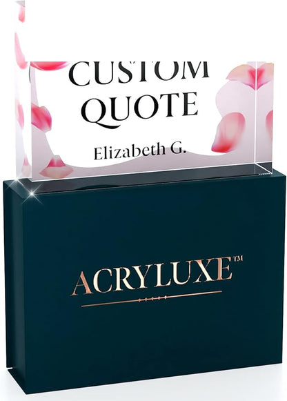 Personalized Gifts, Custom Quote Block Letter Board, Crystal-Clear Acrylic by MySignCenter