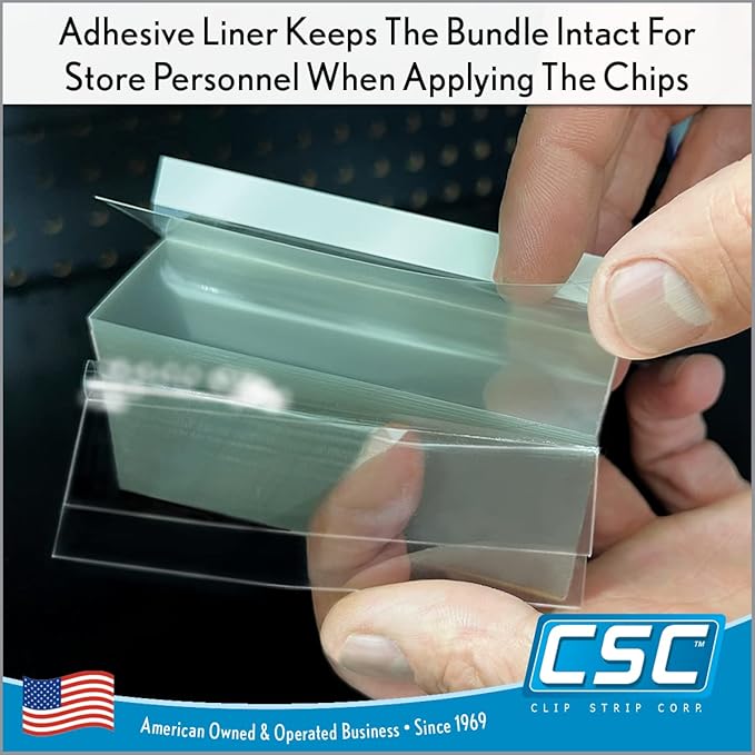 Clip Strip Corp. Price/Data Channel Label Holder Chips, 2.25" L x 1.25" H - Image 4