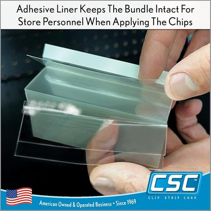 Clip Strip Corp. Price/Data Channel Label Holder Chips, 7.5 Mil Thick, Gondola - Image 4