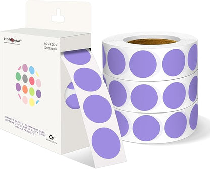PARLAIM 3/4 Inch Roll Color Coding Labels, 4000 per/4 Rolls Round Adhesive by PARLAIM