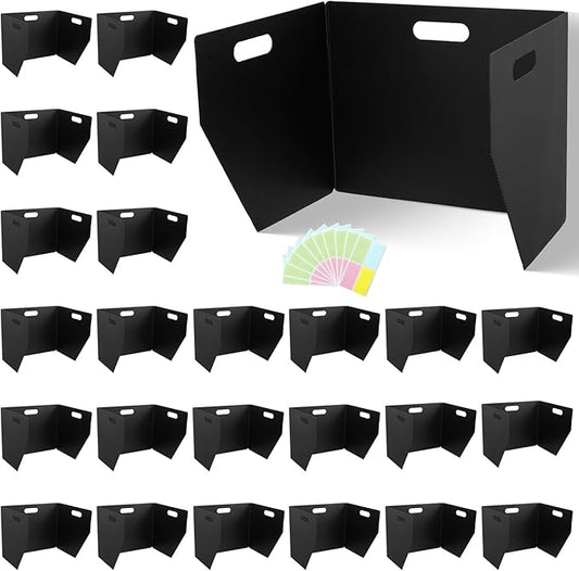 24-Pack Plastic Desk Dividers for Students, Privacy Folders for Students by Kartols