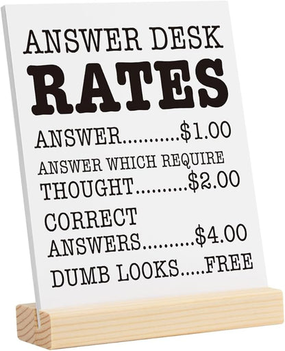 Funny Office Decor Desk Signs, 12 Different Cards Desktop Novelty, Boss Day by AASRR
